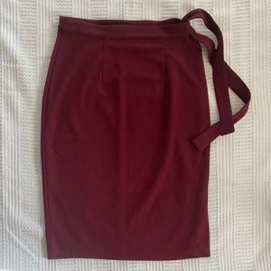 NWT Express red skirt with side tie Sz 10